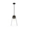 Z-Lite Wentworth 1 Light Pendant, Matte Black & Clear 2300P12-MB - alternate 5
